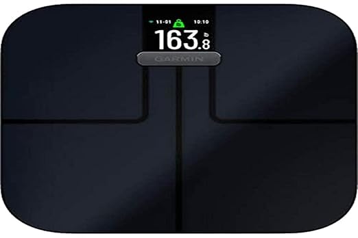 Garmin Index S2, Smart Scale with Wireless Connectivity, Measure Body Fat, Muscle, Bone Mass, Body Water and More, Black (...