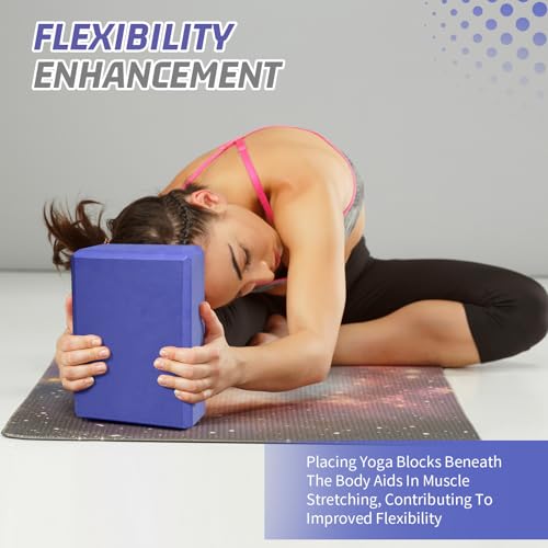 2025 Biguphate Yoga Blocks 9x 6x4 Inch，1 Pack EVA Foam Yoga Block Supportive Latex-Free, Non-Slip Exercise Blocks, Yoga Ac...