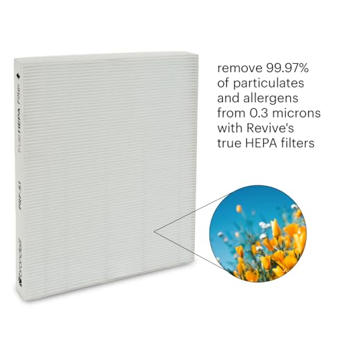 Brondell Air Purifier Replacement Filters for Revive - 1 yr. Standard Filter Pack - 2 True HEPA Filters, 1 Active Carbon F...