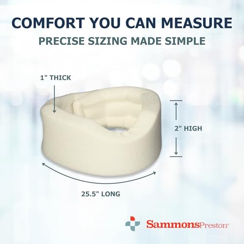 Sammons Preston Universal Contour Cervical Brace, Adjustable Hook and Loop Closure, For Neck Strain, Injury, or Post-Op Su...