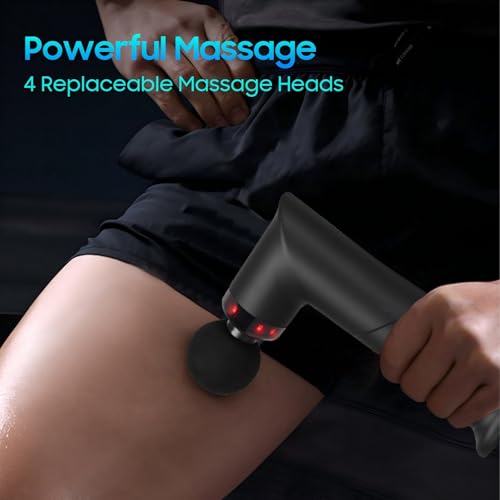 JOYSUWERUN Massage Gun – Mini Massage Gun for Portable Deep Tissue Massage – Quiet Massage Guns for Muscle Relaxation,