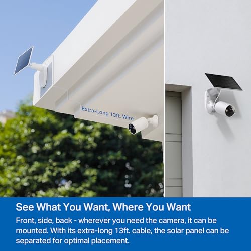 Tapo TP-Link SolarCam C402 Kit, Outdoor Battery Camera w/Solar Panel Base, Wireless, 1080P, Free Person Detection, SD/Clou...