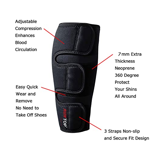 RUNTOP Shin Sleeves Guards for Rope Climbing Deadlifting Weightlifting Powerlifting Cross Fitness Training Box Jumping Leg...
