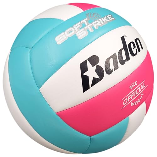 Baden | Soft Strike | Cushioned Synthetic Leather Recreational Volleyball | Indoor/Outdoor for Beginners & Youth | Officia...