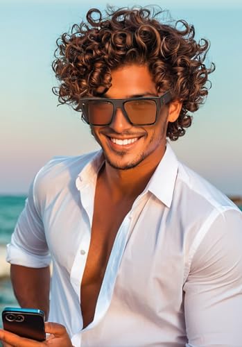 VISOONE Oversized Square Flat Top Sunglasses Women Men Retro Trendy Fashion Accessories UV400 Protection Shades Alba