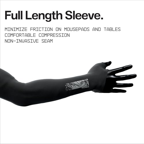 Wallhack Gaming Arm Sleeve | Frenzy Sora | Esports Sleeve for Arm and Hand, Black - Large | X-Large