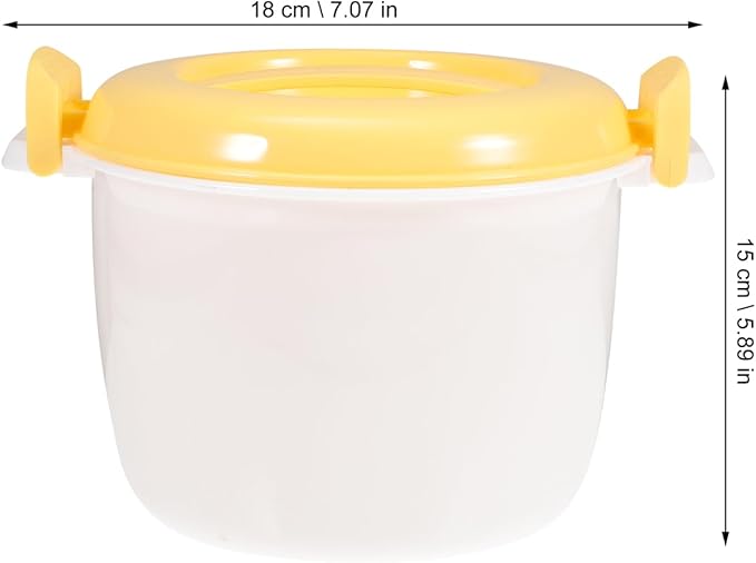 Microwave Rice Cooker Plastic Microwave Steamer Bowl for Vegetables Pasta Soup Food Storage Container