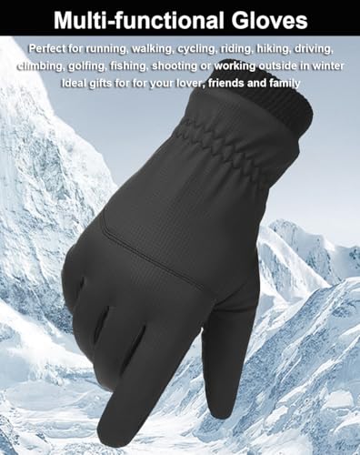 SUJAYU Winter Snow Gloves Men Women, Snowmobile Glove Mens Ski Gloves, Waterproof Warm Touchscreen, Suitable for Running D...
