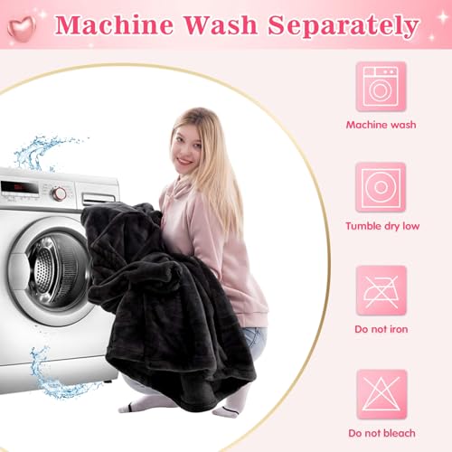 Waitu Wearable Blanket Sweatshirt Gifts for Women and Men, Warm and Cozy Giant Blanket Hoodie, Thick Flannel Blanket with ...