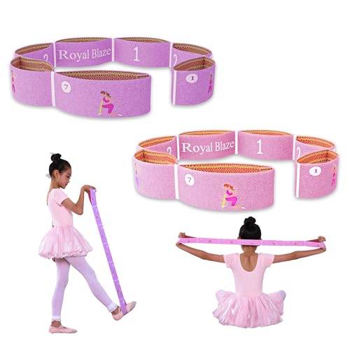 Stretch Strap with Loops – 2 PCS Multi-Loop Yoga & Physical Therapy Stretching Band, Cotton Flexibility Strap for Exercise...
