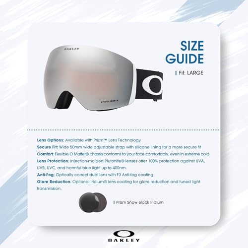 OAKLEY Flight Deck MEDIUM/LARGE Ski Goggles For Men For Women OO7050, OO7064 + Care Kit