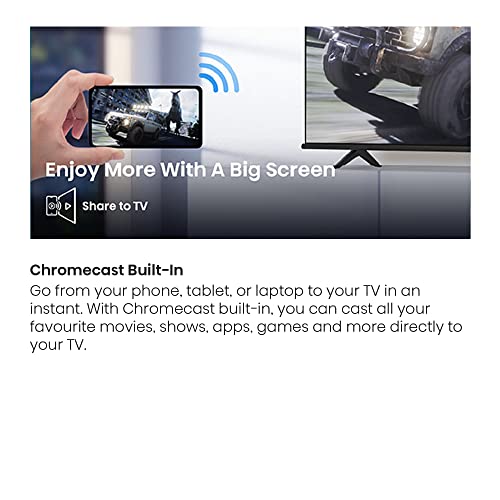 Hisense 55-Inch Class A6 Series 4K UHD Smart Google TV with Alexa Compatibility, Dolby Vision HDR, DTS Virtual X, Sports & Game Modes, Voice Remote, Chromecast Built-in (55A6H) , Black