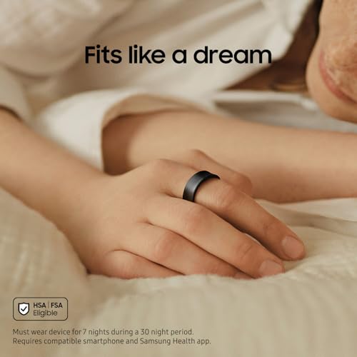 SAMSUNG Galaxy Ring, AI Smart Ring, Size First w/Sizing Kit, No App Subscription, Fitness Monitor, Sleep Tracker, Up to 7-...
