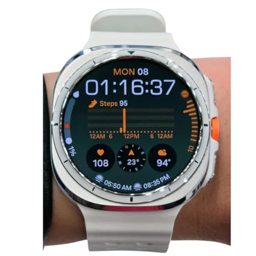 SAMSUNG Galaxy Watch Ultra 47mm LTE AI Smartwatch, Titanium White, Energy Score, Wellness Tips, Heart Rate Tracking, Sleep...