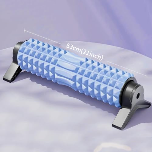 New Upgrade Bracket Foam Roller with Stand for Back Leg Pain, 21 Inch Firm Deep Tissue Muscle Massager for Sore Muscles (B...