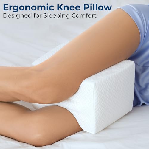 5 STARS UNITED Knee Pillow for Side Sleepers - Hip Pain Relief, Memory Foam Leg Cushion for Side Sleeping - Between Legs P...