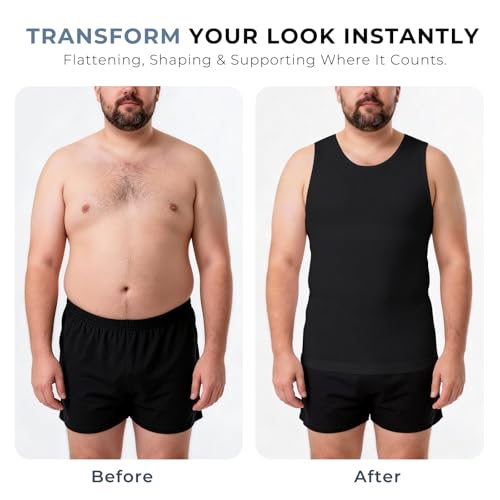 Sleeveless Compression Shirt Men Slimming Body Shaper Vest Mens Compression Tank Top Undershirt Shapewear Tummy Control