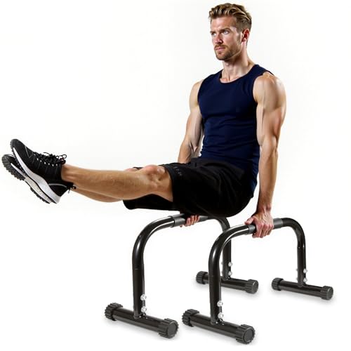 AmazeFan Parallettes Bars, High Steel Push Up Bar Strength Training For Handstands, Calisthenics Bars & Dip Bars, Calisthe...