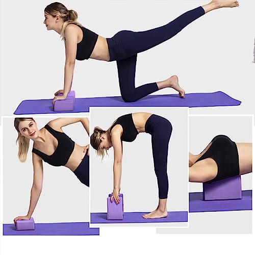 Muka 4 Pack Yoga Blocks 4x6x9 Inch, High Density EVA Foam Yoga Brick for Meditation, Pilates