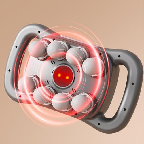 Back Massager for Relief Deep Tissue with Heat, 8 Heads Hands-Free Electric Back Massager, with 9 Modes & 9 Levels Deep Ti...