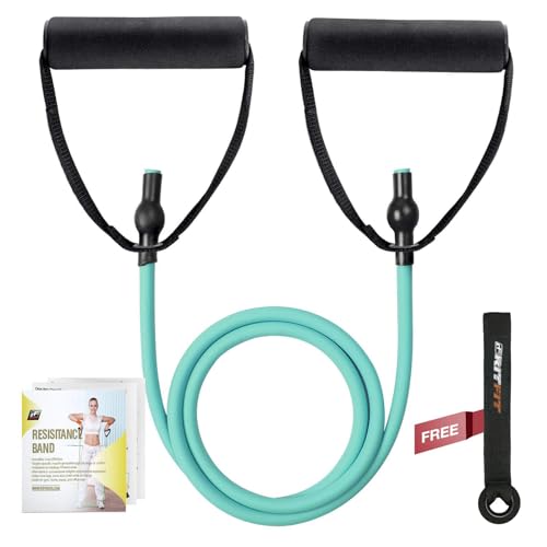 RitFit Single Resistance Exercise Band with Comfortable Handles - Ideal for Physical Therapy, Strength Training, Muscle To...