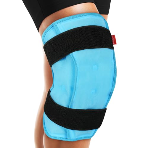 Comfytemp 3D Knee Ice Pack Wrap for Injury Reusable Gel, Knee Cold Pad Brace Physical Therapy for Meniscus Tear, Leg Pain,...