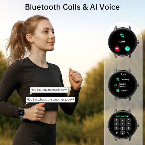 Smart Watch for Men Women(Answer/Make Calls), Smartwatch Built-in AI Voice, 1.27" HD Fitness Tracker with Heart Rate/Slee...