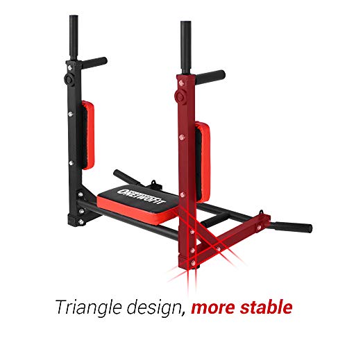 OneTwoFit Multifunctional Wall Mounted Pull Up Bar Chin Up bar Dip Station for Indoor Home Gym Workout, Power Tower Set Tr...