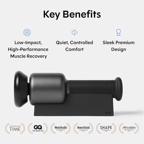 Rally Orbital Massager – Low Impact, High Performance Cordless Full-Body Recovery Device - 3 Attachments, Whisper-Quiet Ca...
