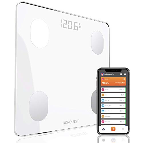 KONQUEST Smart Scale for Body Weight, Digital Bathroom Scale BMI Weighing Bluetooth Body Fat Scale, Body Composition Monit...