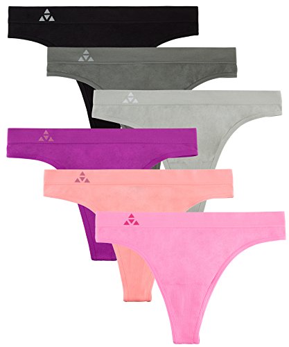 Balanced Tech Moisture Wicking Underwear for Women, Seamless Workout Thongs Quick Dry Travel Thong Panties