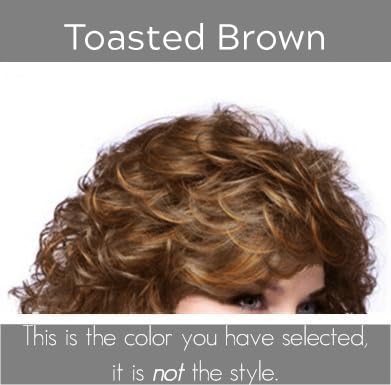 Noriko Sky Synthetic Wig by Rene of Paris and Wig Lift Comb - Toasted Brown - Bundle 2 Items