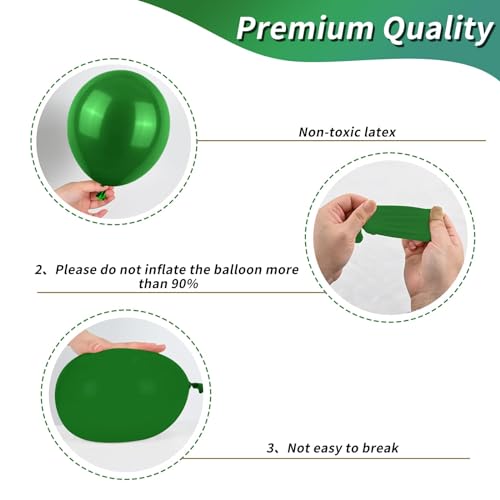 12 Inch Football Printed Party Balloons - Dark Green, Black, Beige - Boys Sports Birthday Party Decorations