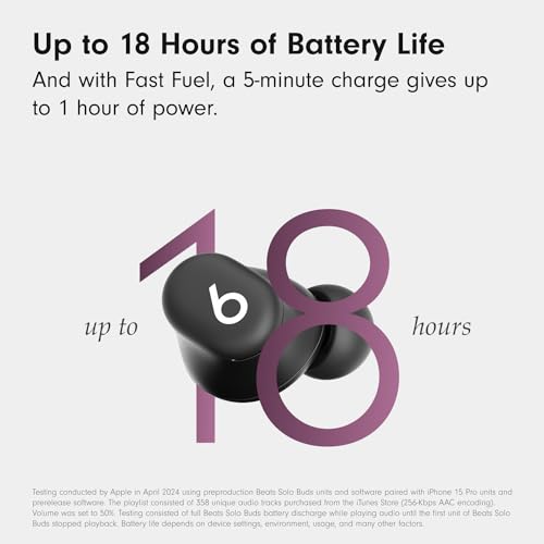 Beats Solo Buds - Wireless Bluetooth Earbuds | 18 Hours of Battery Life | Apple & Android Compatibility | Built-in Microph...
