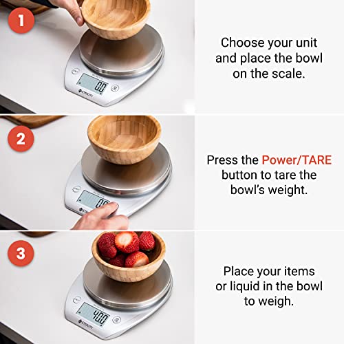 Etekcity 0.1g Food Kitchen Scale, Bowl, Digital Grams and Ounces for Weight Loss, Dieting, Baking, Cooking, and Meal Prep,...