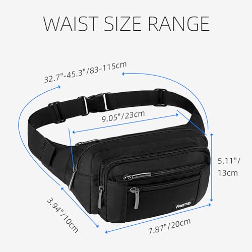 FREETOO Waist Pack Bag Fanny Pack for Men&Women Hip Bum Bag with Adjustable Strap for Outdoors Workout Traveling Casual Ru...