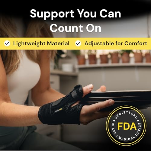 BraceUP Thumb Spica Splint Brace Right Left Hand Women and Men, CMC with Thumb Support, for Arthritis, Tendonitis, Carpal ...