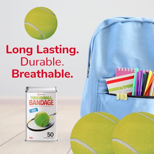 BioSwiss Bandages, Tennis Ball Shaped Self Adhesive Bandage Set, Latex Free, Sterile Wound Care, 50 Count