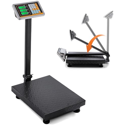 Bonvoisin Digital Platform Scale 660LBs Heavy Duty Floor Scale KG/LB Switchable Postal Shipping Scale for Weighing Package...
