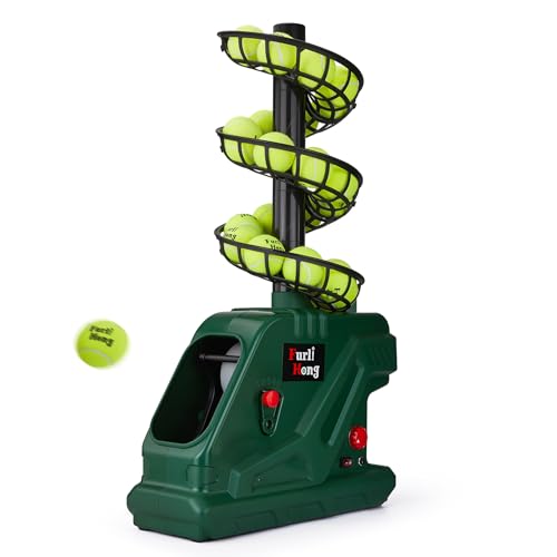 Furlihong 3819BH Portable Tennis Ball Machine – 5 Adjustable Angles, 2 Power Levels, 4 Serve Intervals, Up to 30 MPH, for ...