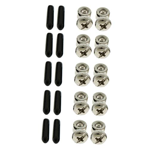 Yiotfandoll 5 Sets Replacement Jump Rope Adjustable Screws End Caps for Speed Cable Jump Ropes Parts Accessory