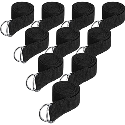 Jerify Yoga Strap for Stretching Bulk 6ft Exercise Stretch Band with Metal D Ring Adjustable Pilates Non Elastic Yoga Belt...