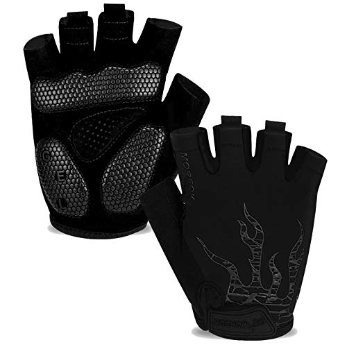 MOREOK Cycling Gloves Bike Gloves for Men/Women-[5MM Gel Pad] Half Finger Bicycle Biking Gloves for Cycling/Weight Liftin...