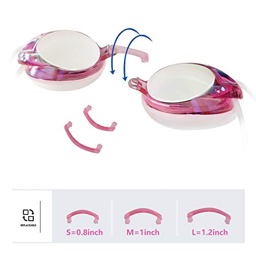 vetoky Swim Goggles, Anti Fog Swimming Goggles UV Protection Mirrored & Clear