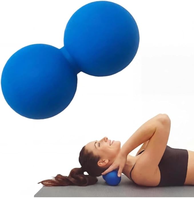 KYKJEYDD Peanut Massage Ball-Double Lacrosse Ball for Deep Tissue Massage & Myofascial Release Medium Density Trigger Poin...