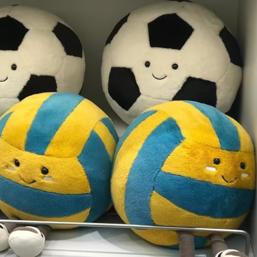 MUALML Cute Volleyball Stuff Soft Sports Stuffed Plush Pillow, Funny Plush Volleyball Gifts for Teen Girls Boys