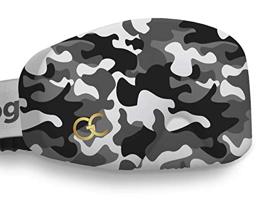 GogglesCover ACMEER Housse de protection de qualité supérieure pour lunettes de ski et de snowboard, motif camouflage gris.