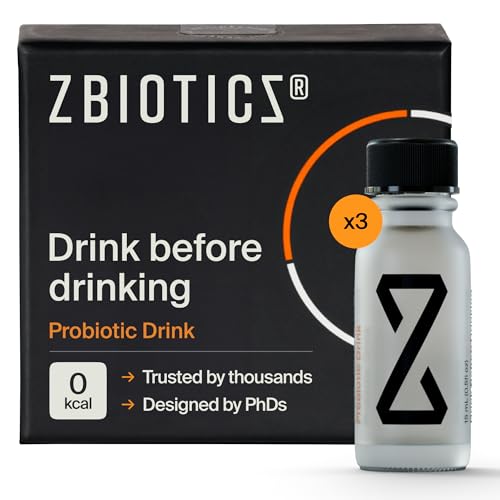 ZBiotics — Feel Better After Drinking, Wake Up Refreshed, Science-Backed, Patented Probiotic for Easier Mornings, Travel-F...