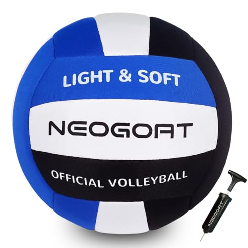 NEOGOAT Soft Volleyball for Indoor Practice-Super Soft & Silent Fabric Indoor Volleyball Lightweight for Kids Youth Beginn...
