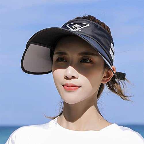 Peicees Sun Visor Hat with Wide Brim for Women Sun Protection Cap for Golf Tennis Beach Running Hiking Fishing Gardening